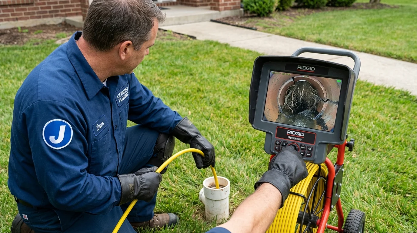 Sewer camera inspection being performed by Johns Plumbing LLC in Tooele